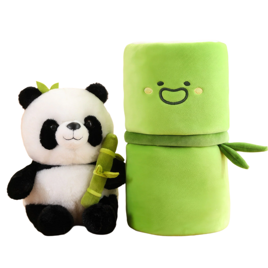 Coco Panda, a delightful Panda Pal plushie, resting beside a bamboo.  Panda Pals, Coco Panda, Pandas, Bamboo, Plushies, Plush Dolls, Cute Plush, Plush, Soft Dolls, Toy Dolls, Toy, Toys, Squishy, Soft, Soft Toys, Stuffed Toys, Plush Toy, Plush Toys, Premium, Quality, Adorable, Cuddly, Playful, Collectibles, Huggable, Kids Toys, Children's Gifts, Gift Ideas, Gift, Gifts, Plush, Teddy Bear.