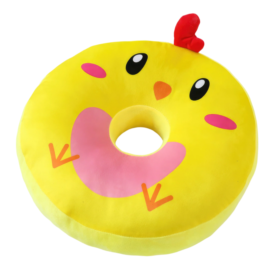 A standalone Snuggle Donut plushie featuring an adorable chick design. This plushie is shaped like a donut and is incredibly soft and cuddly. Snuggle Donuts, Plushie, Chick, Donut, Soft, Cuddly, Toy, Toys, Squishy, Soft Toys, Stuffed Toys, Plush Toy, Plush Toys, Premium, Quality, Adorable, Cuddly, Playful, Collectibles, Huggable, Kids Toys, Children's Gifts, Gift Ideas, Gifts, Teddy Bear.