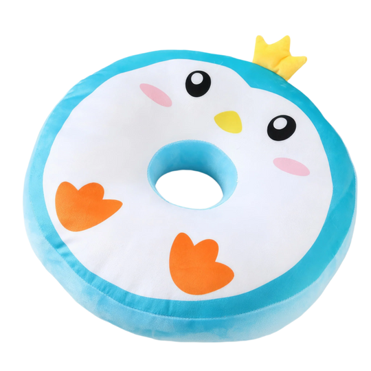 A standalone Snuggle Donut plushie featuring an adorable penguin design. This plushie is shaped like a donut and is incredibly huggable. Snuggle Donuts, Plushie, Penguin, Donut, Soft, Cuddly, Toy, Toys, Squishy, Soft Toys, Stuffed Toys, Plush Toy, Plush Toys, Premium, Quality, Adorable, Cuddly, Playful, Collectibles, Huggable, Kids Toys, Children's Gifts, Gift Ideas, Gifts, Teddy Bear.