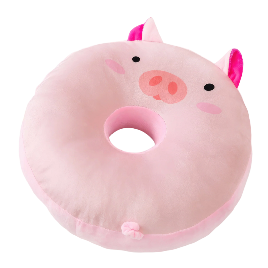 A standalone Snuggle Donut plushie featuring an adorable piggy design. This plushie is shaped like a donut and is super soft and huggable. Snuggle Donuts, Plushie, Piggy, Donut, Soft, Cuddly, Toy, Toys, Squishy, Soft Toys, Stuffed Toys, Plush Toy, Plush Toys, Premium, Quality, Adorable, Cuddly, Playful, Collectibles, Huggable, Kids Toys, Children's Gifts, Gift Ideas, Gifts, Teddy Bear.